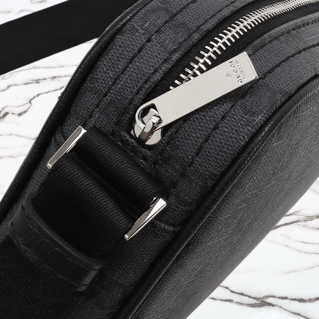 Gucci 2026 Essence Classic Mini Bag 22cm Black Canvas Leather
