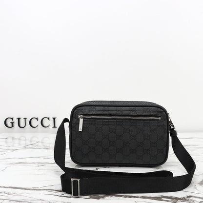 Gucci 2026 Essence Classic Mini Bag 22cm Black Canvas Leather