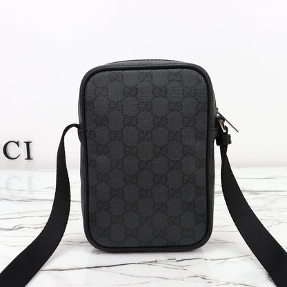 Gucci 2026 Essence Classic Mini Bag 20cm Black Canvas Leather