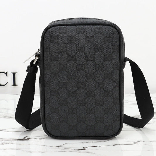 Gucci 2026 Essence Classic Mini Bag 20cm Black Canvas Leather