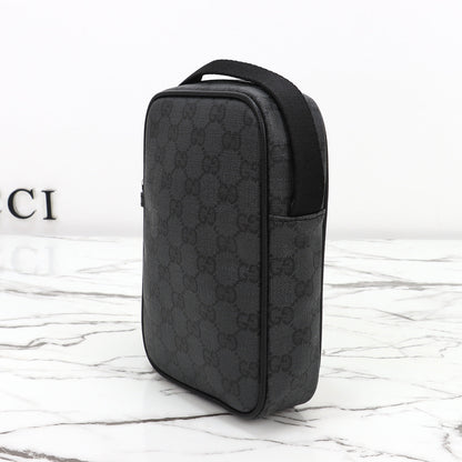 Gucci 2026 Essence Classic Mini Bag 20cm Black Canvas Leather