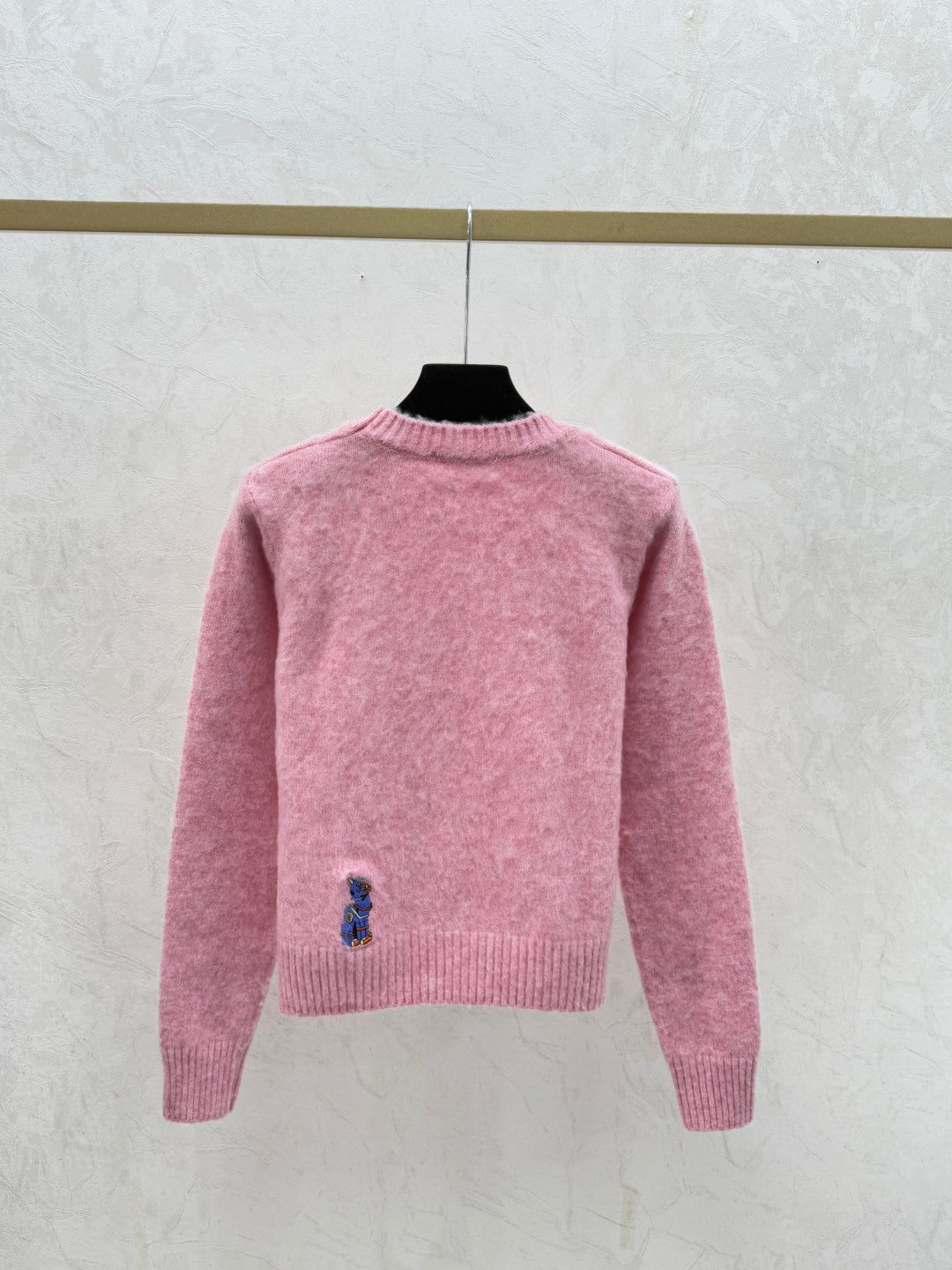 Loewe 2025 Round Neck Embroidered Logo Sweater Woo