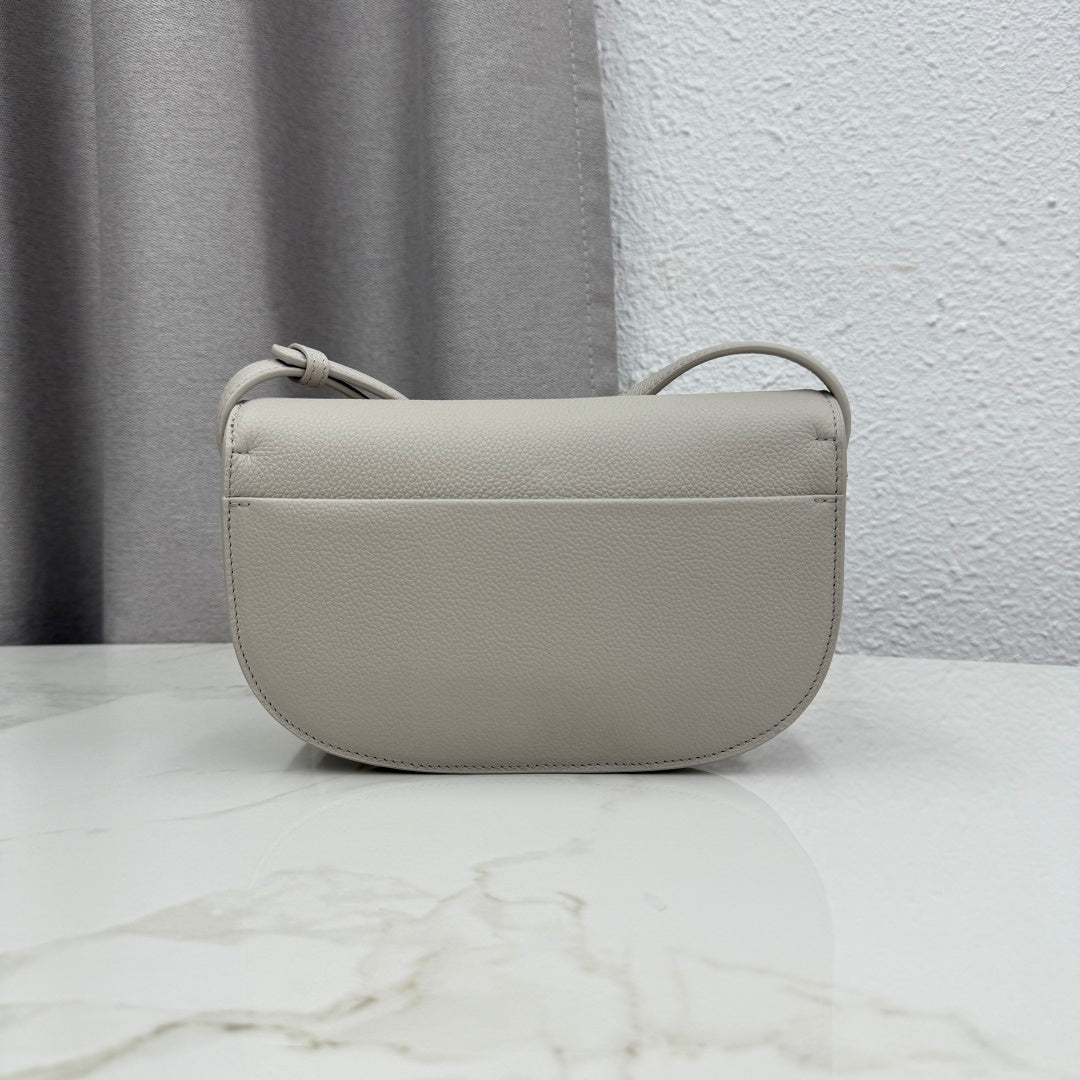 Dior 2026 Médaillon Flap Bag Rock Grey Grained Calfskin
