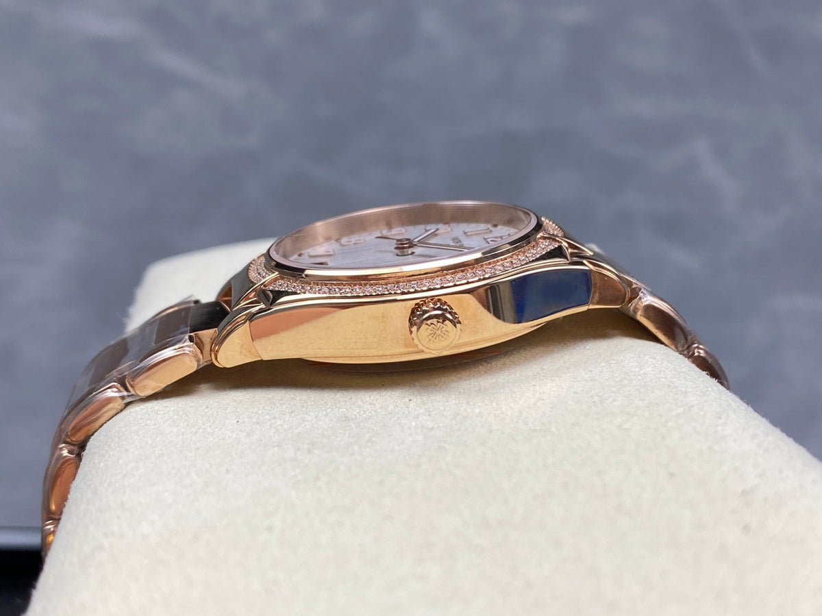 PATEK Twenty-Four 36mm Diamond Pink Gold White Dial