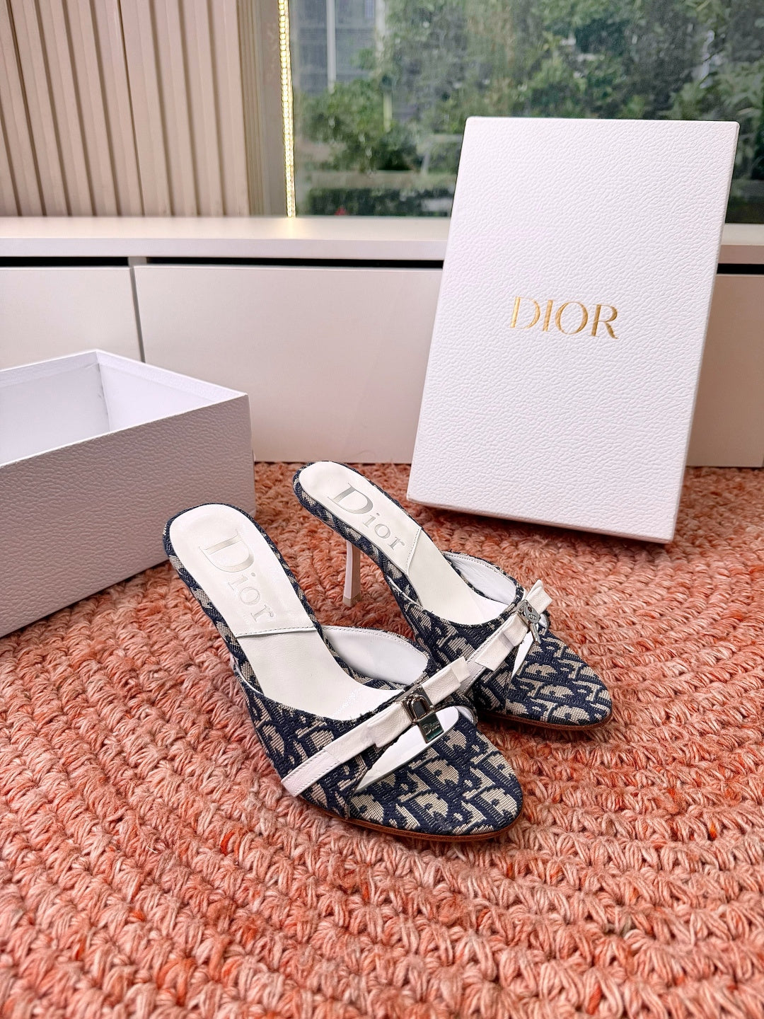 Dior 2026 Cross-Strap Sandal 70mm Canvas Leather 846603