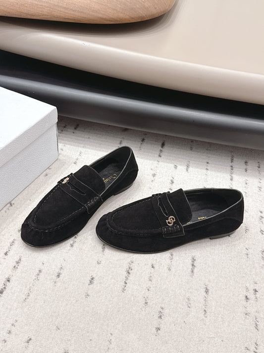 CD 26A Loafers Black Suede Leather
