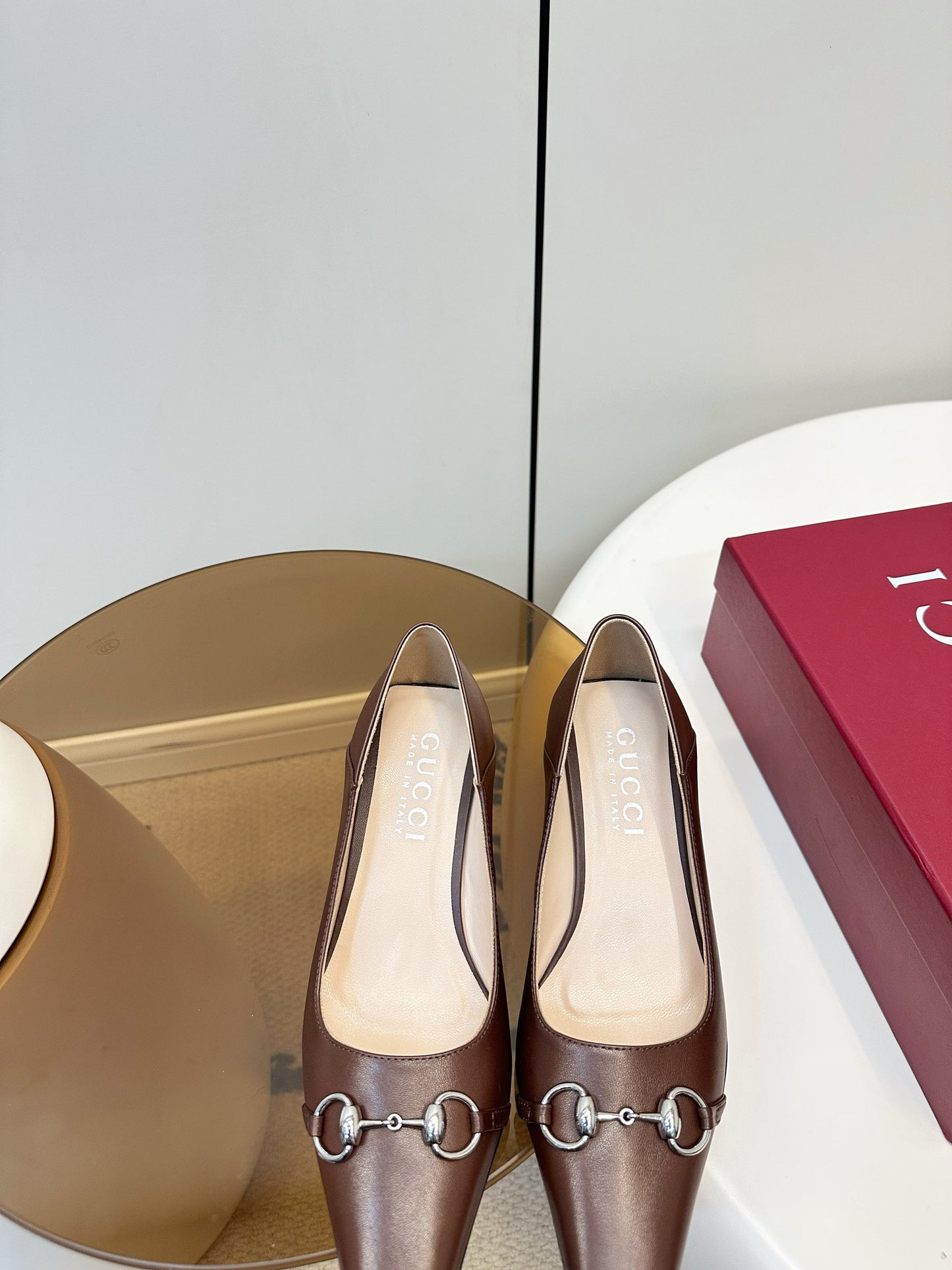GG 26SS High Heels Pump Dark Brown Calfskin 645693