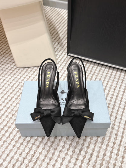 PRA 2026S Slingback 70 Black Suede 657735