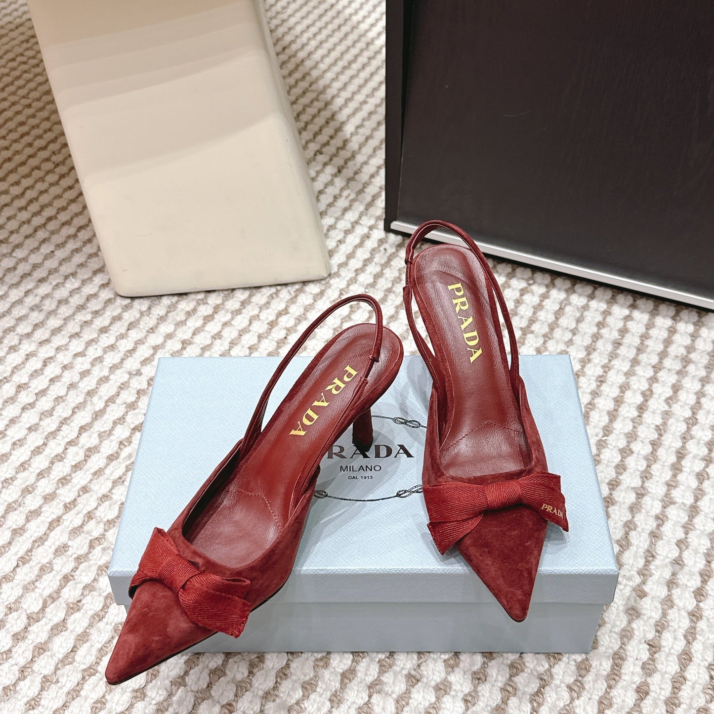 PRA 2026S Slingback 70 Burgundy Suede 657736