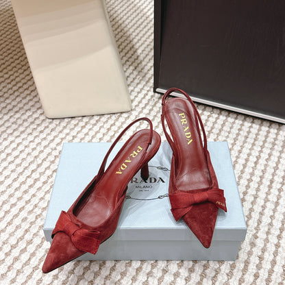 PRA 2026S Slingback 70 Burgundy Suede 657736