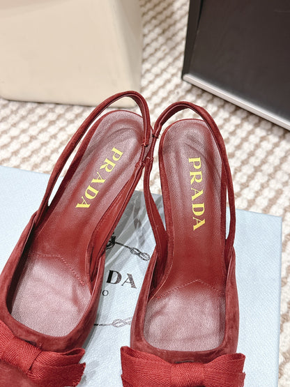 PRA 2026S Slingback 70 Burgundy Suede 657736