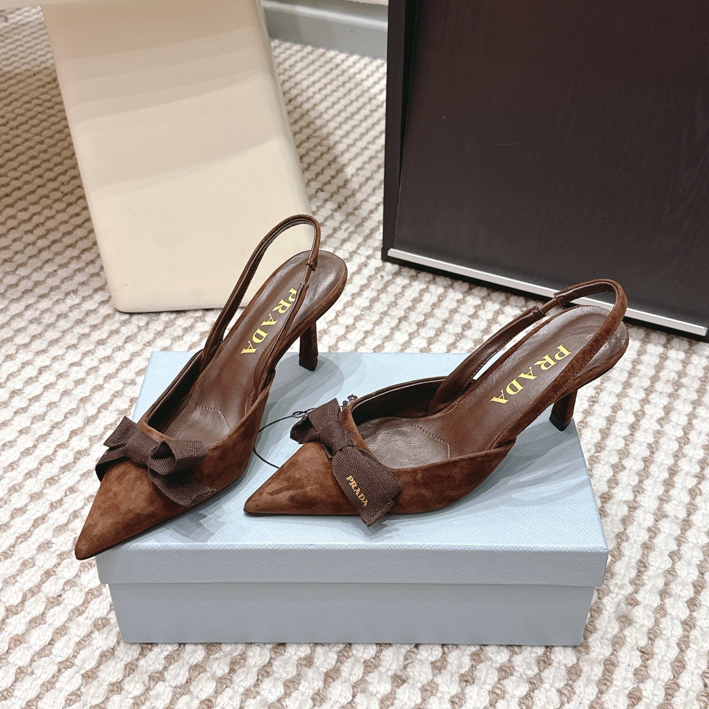 PRA 2026S Slingback 70 Brown Suede 657737