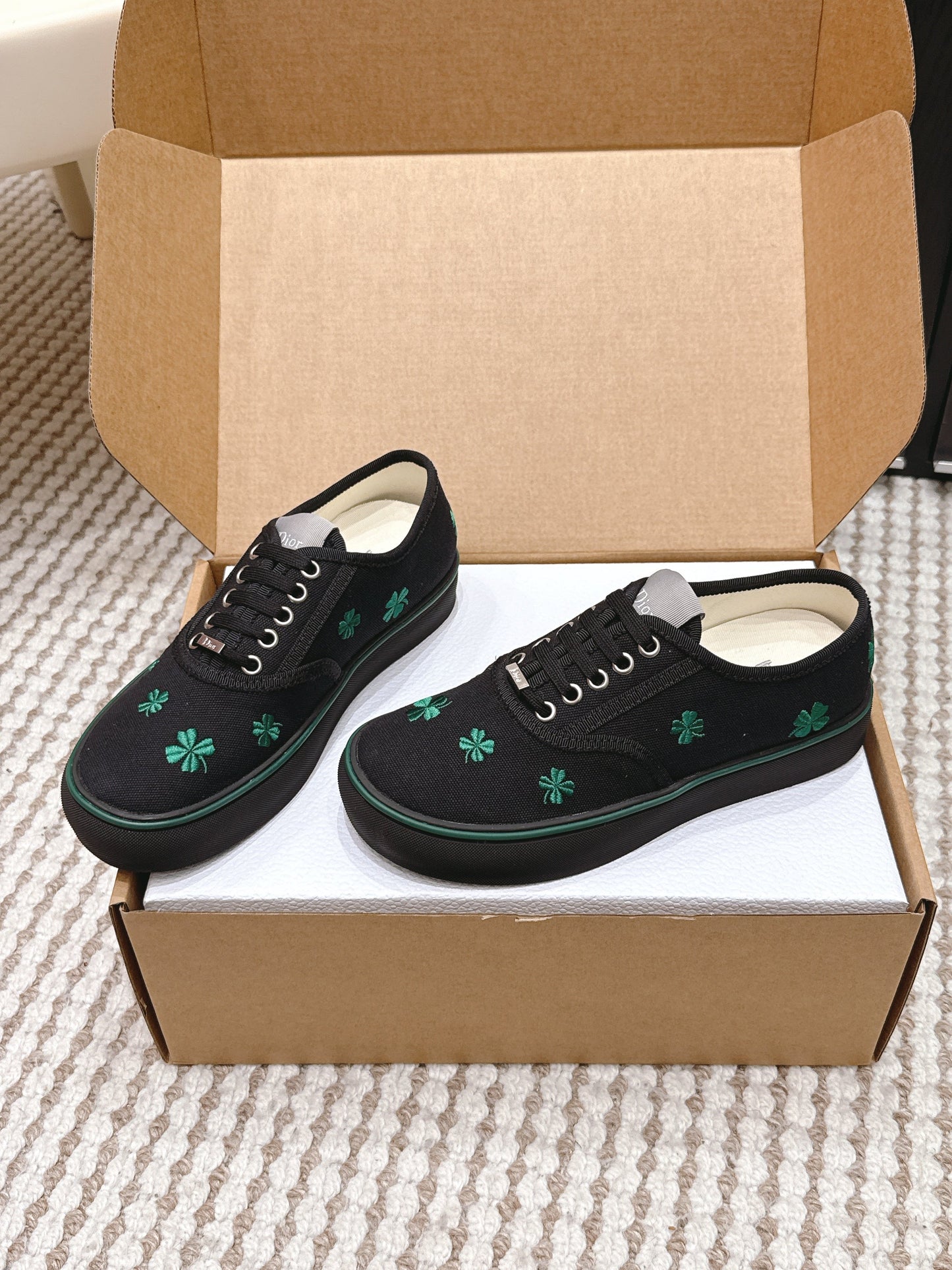 CD 26 Platform Sneaker Black Green Canvas 632438