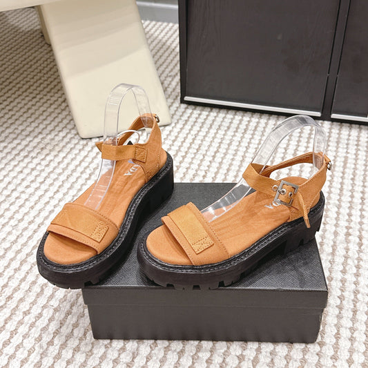 PRA 2026S Roman Sandals Tan Brown Canvas 657523