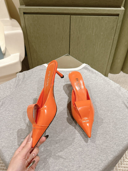 PRA 2026S High Heel Mule 65 Orange Sheepskin 657670