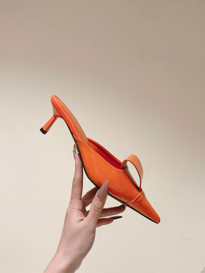 PRA 2026S High Heel Mule 65 Orange Sheepskin 657670