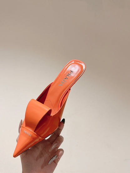 PRA 2026S High Heel Mule 65 Orange Sheepskin 657670
