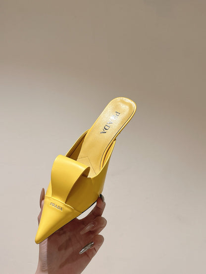 PRA 2026S High Heel Mule 65 Yellow Sheepskin 657673