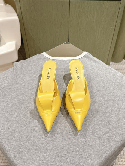 PRA 2026S High Heel Mule 65 Yellow Sheepskin 657673