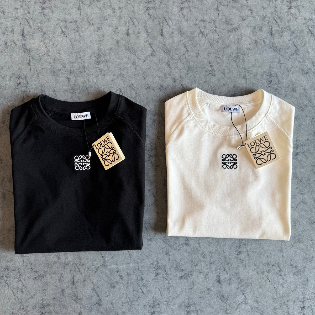 Loewe Anagram T-Shirt Black White Cotton Jersey 350441