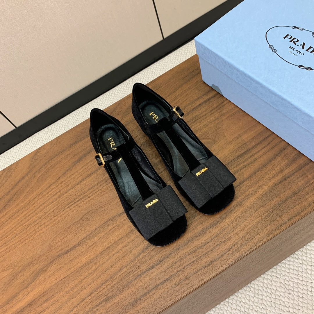 Prada 2026 Pump Black Velvet Leather 606358