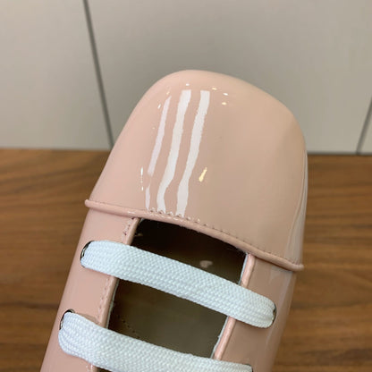 PRA 26S Chunky Heeled 40 Nude Pink Patent Leather 606371