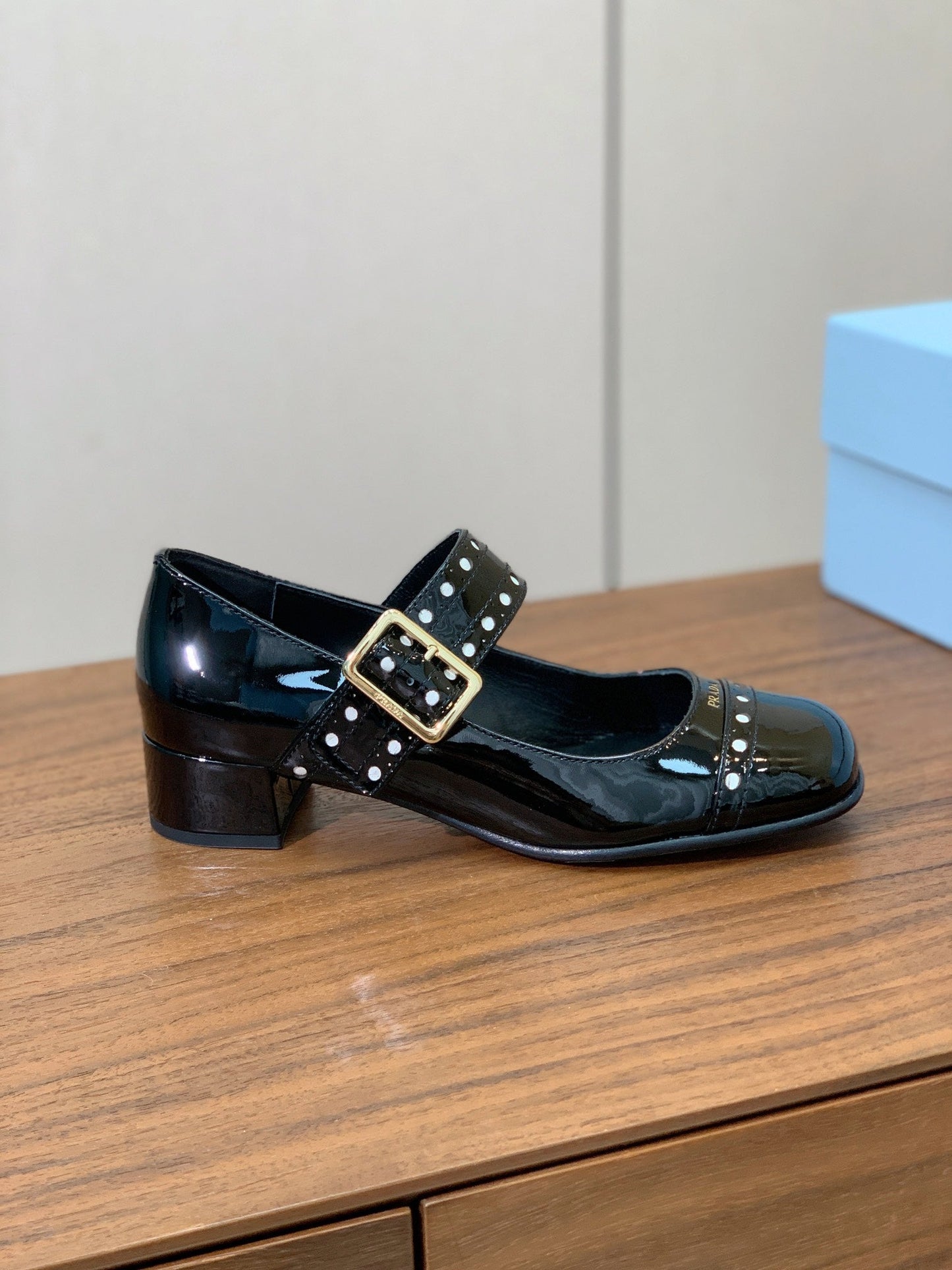 Prada 2026 Mary Janes 25mm Calfskin Patent Leather 792679
