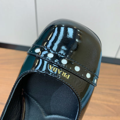 Prada 2026 Mary Janes 25mm Calfskin Patent Leather 792679