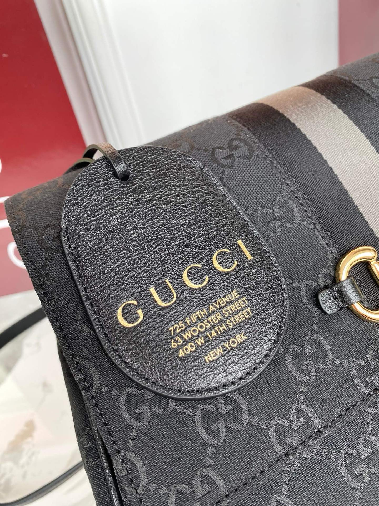 Gucci 2026 Paparazzo Bag Black mix Grey Canvas Leather