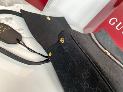 Gucci 2026 Paparazzo Bag Black mix Grey Canvas Leather