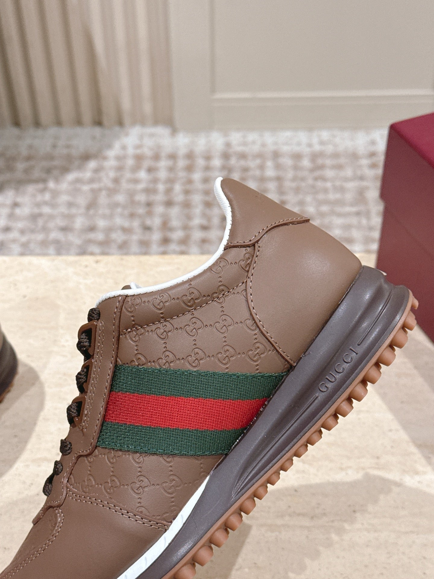 GG 26 Couple Sneakers Brown Cowhide 630702
