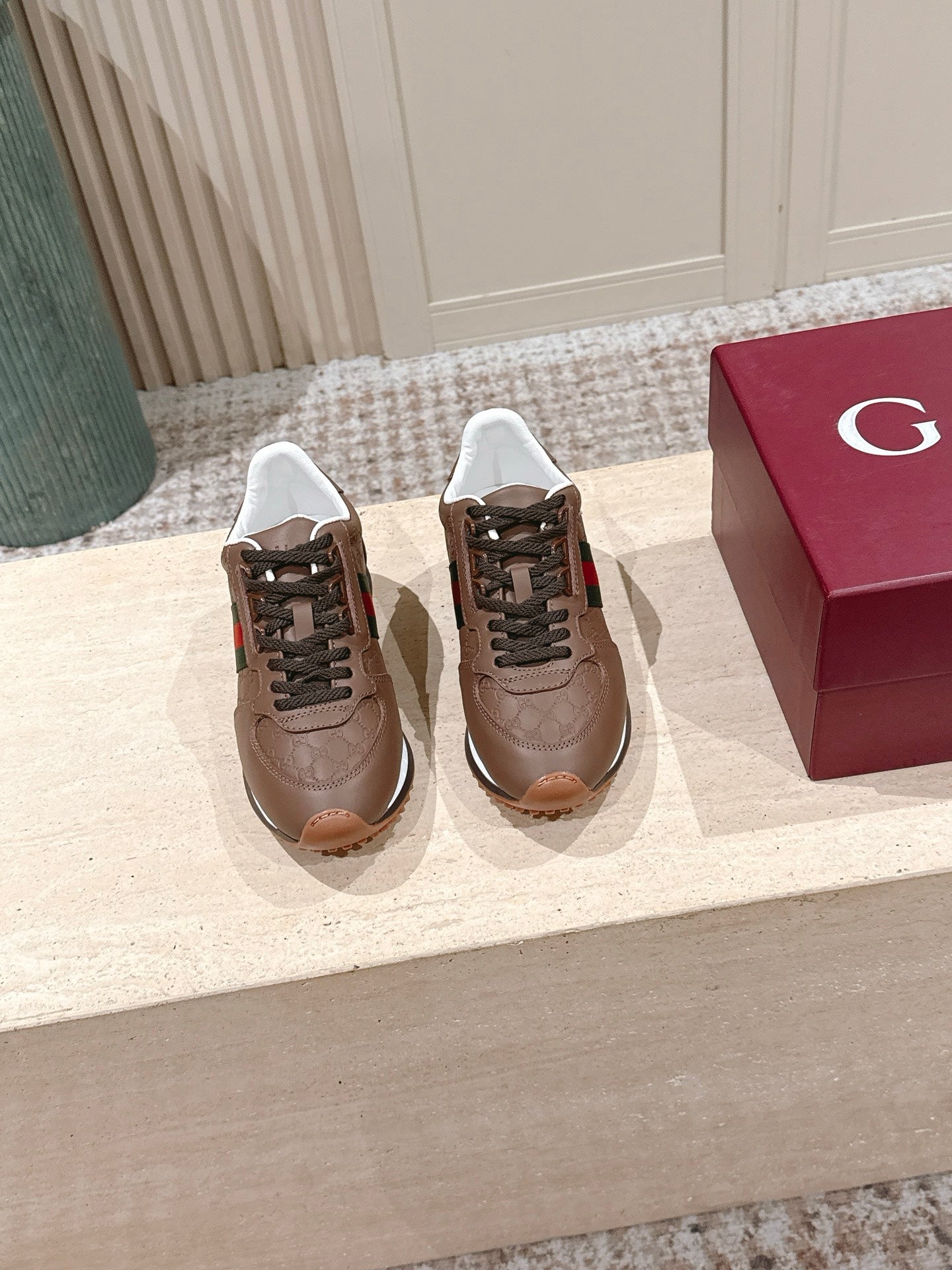 GG 26 Couple Sneakers Brown Cowhide 630702