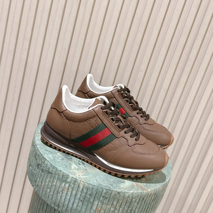 GG 26 Couple Sneakers Brown Cowhide 630702