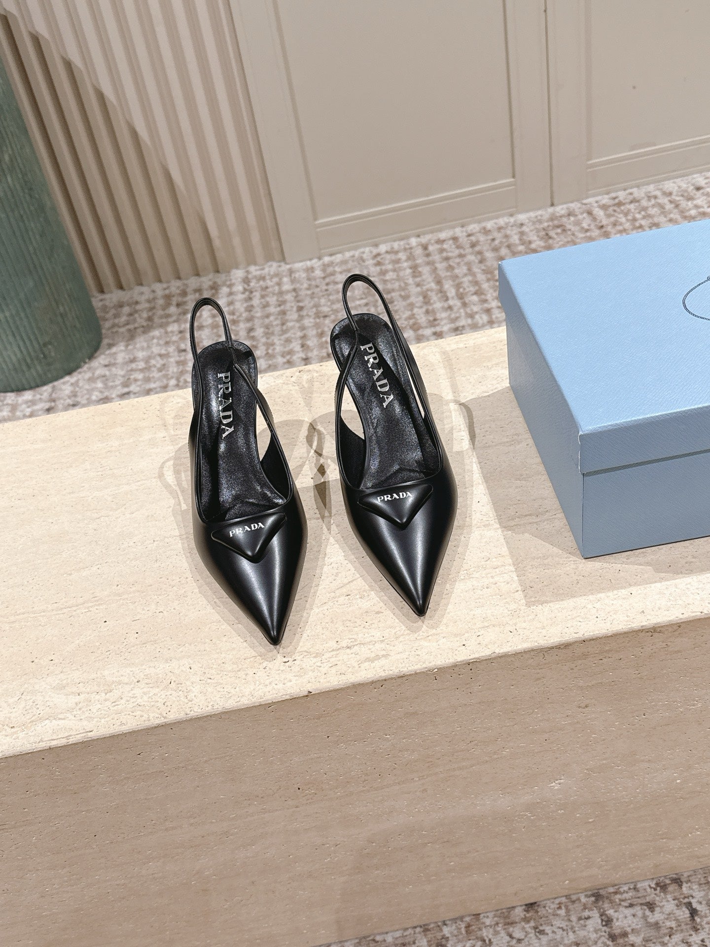 Prada 2026 Slingback Black Lambskin 630762