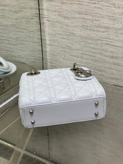 Dior 2026 Mini Lady Dior Bag Glacier Blue Lambskin 270717
