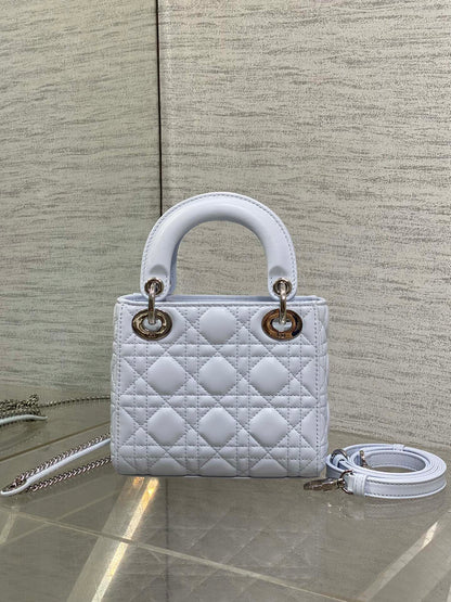 Dior 2026 Mini Lady Dior Bag Glacier Blue Lambskin 270717