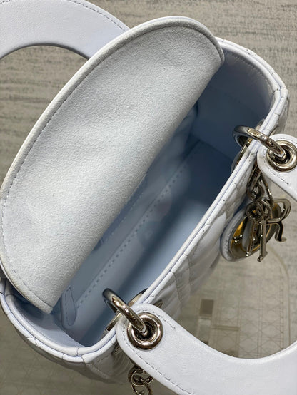 Dior 2026 Mini Lady Dior Bag Glacier Blue Lambskin 270717