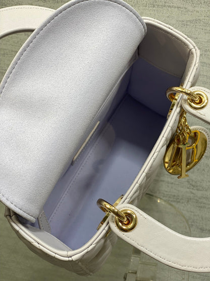 Dior 2026 Mini Lady Dior Bag Light Purple Lambskin 267705
