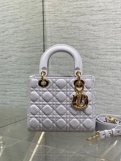 Dior 2026 Mini Lady Dior Bag Light Purple Lambskin 267705