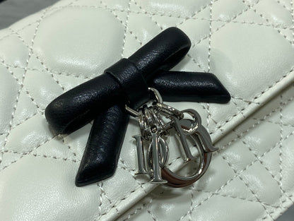 Dior 2026 My Dior Mini Bag Two-Tone White Black Lambskin 284081