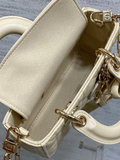Dior 2026 Bow D-Joy Micro Bag Beige Lambskin 284115