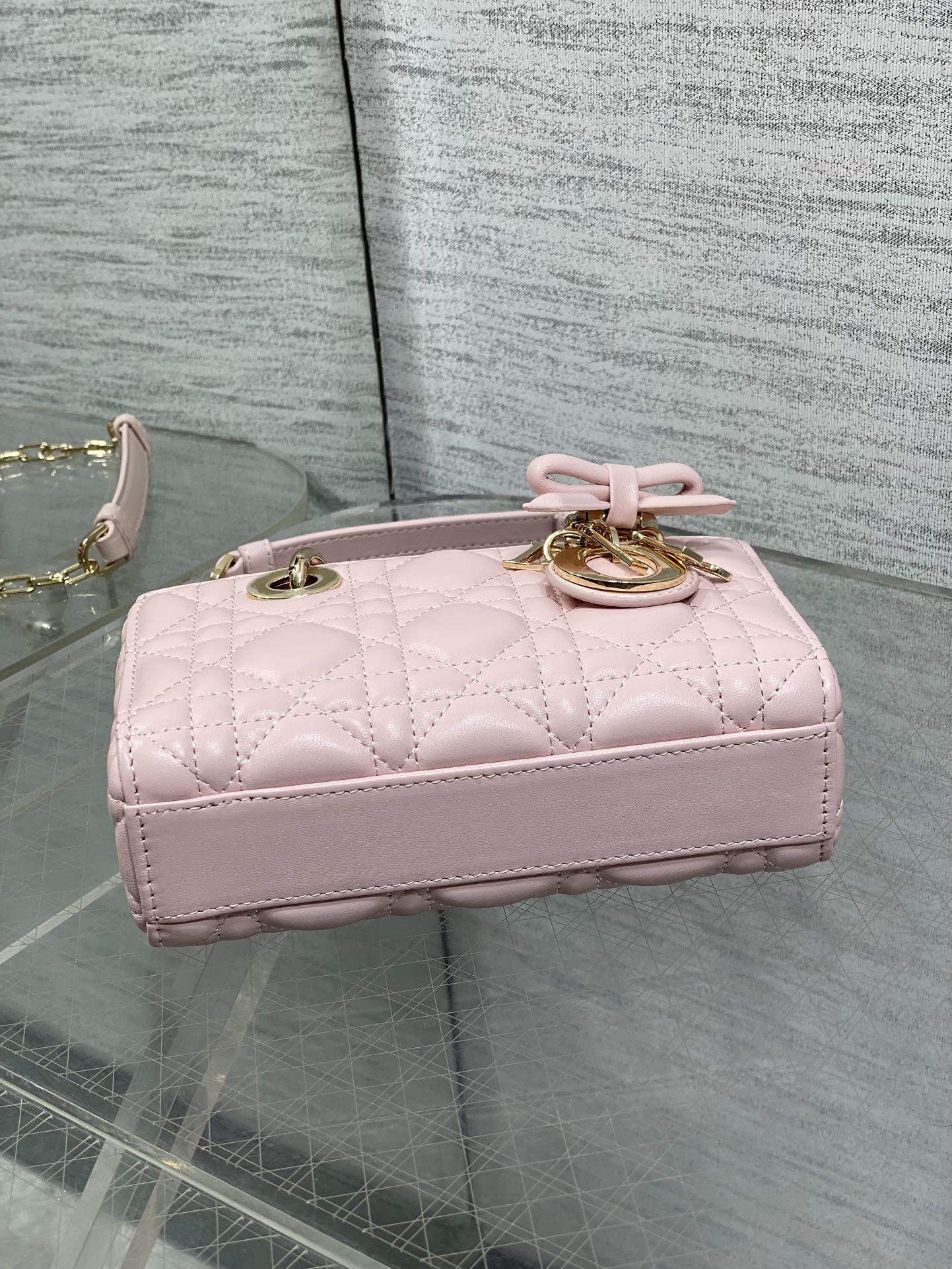 Dior 2026 Bow D-Joy Micro Bag Pink Lambskin
