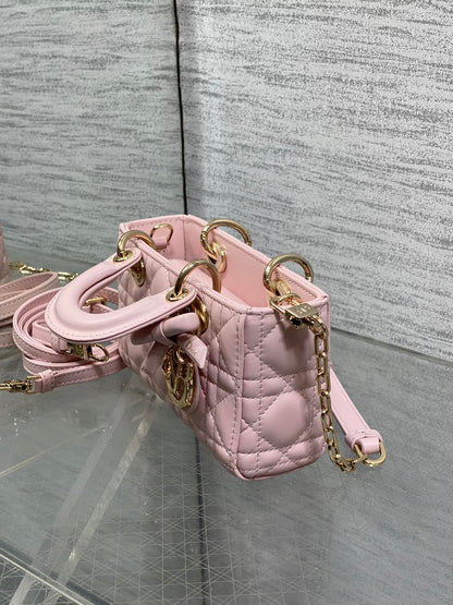 Dior 2026 Bow D-Joy Micro Bag Pink Lambskin
