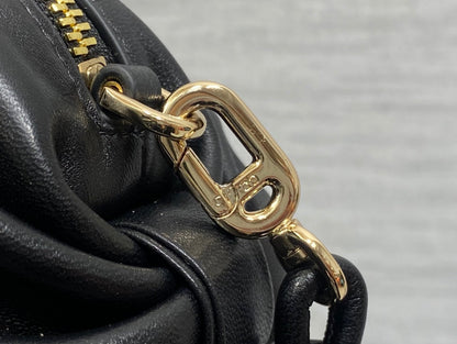 Dior 2026 Bow Pouch 20cm Black Lambskin 284145