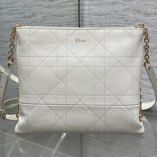 Dior 2026 Trianon Bag 25cm White Lambskin 286604
