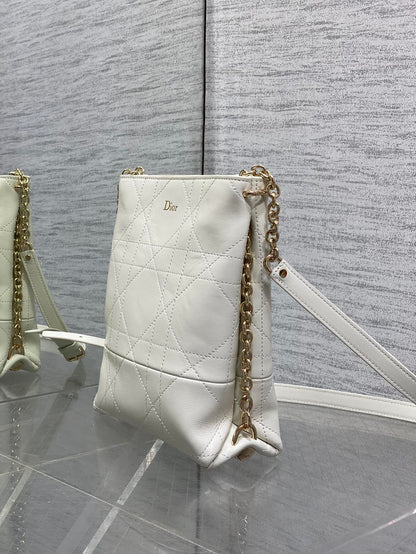 Dior 2026 Trianon Bag 21cm White Lambskin 286606