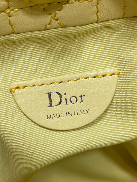 Dior 2026 Adiorable Bucket Bag 22cm Yellow Lambskin With Cannage Pattern