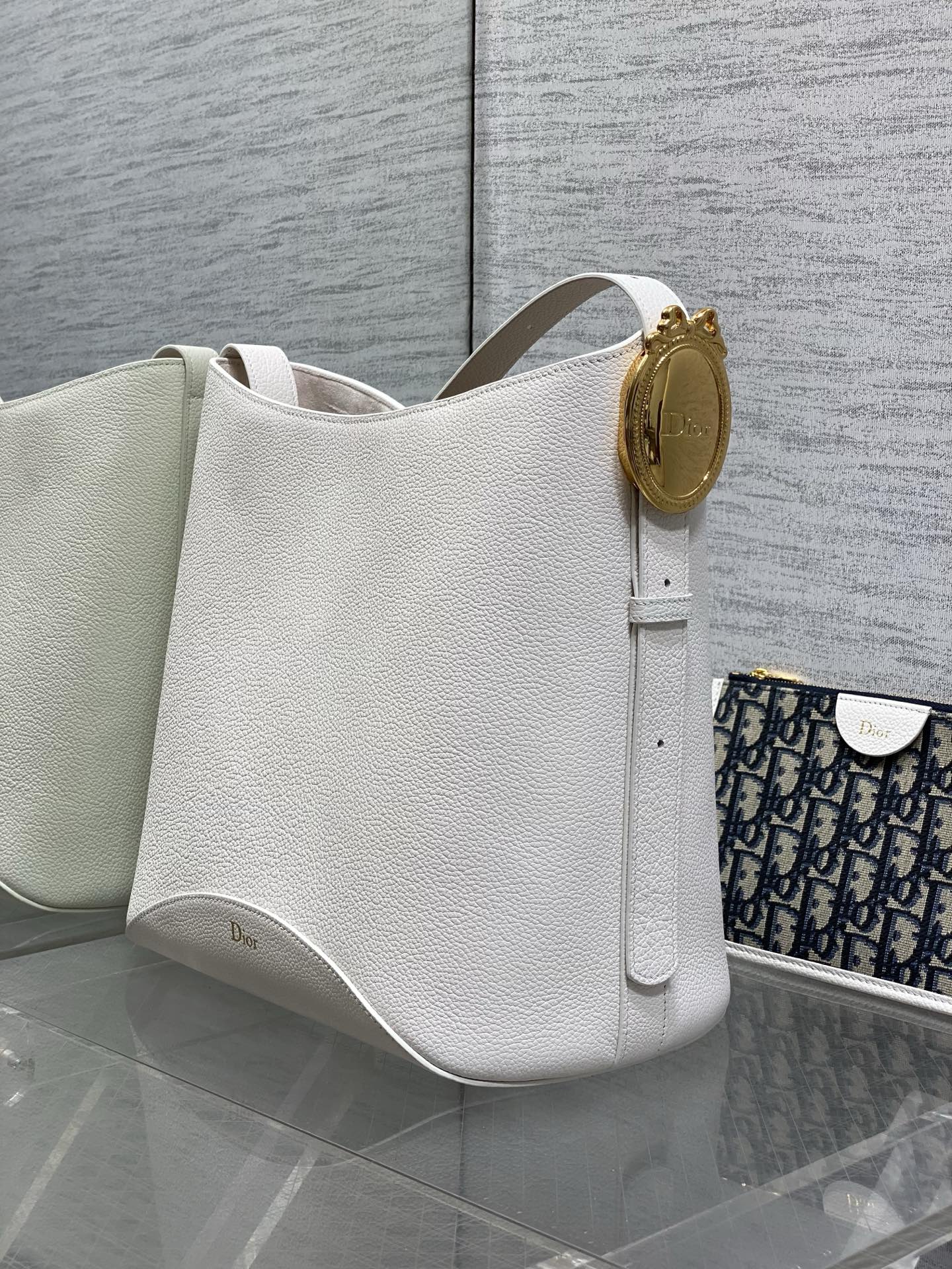 Dior 2026 Medaillon Bucket Bag 26.5cm Grained Cowhide 289070