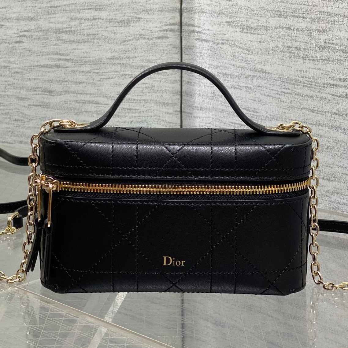 Dior 2026 Trianon Soft Vanity Bag 19cm Multicolor Lambskin 355388