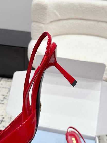 Prada 2026 Bow-Tie Open Sling Back 85mm Cowhide Leather 769840